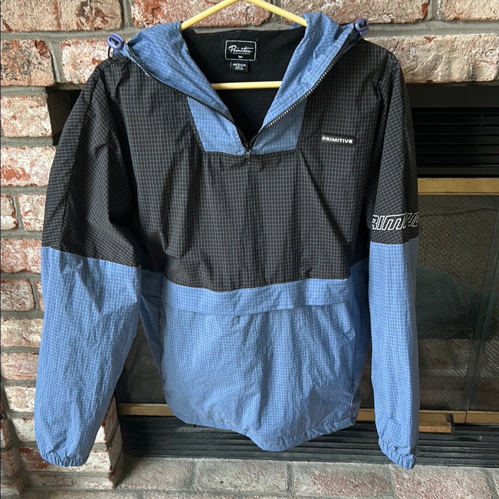 Primitive Blue and Black Windbreaker Lightweight Skateboarding Jacket Men’s‎ M